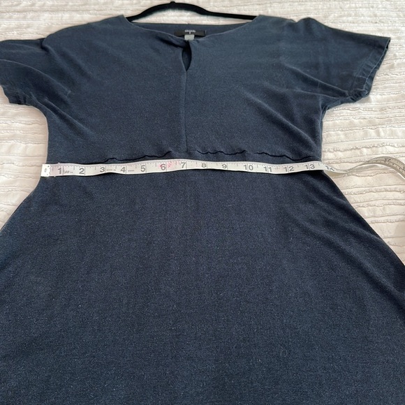 Navy Blue Tahari Keyhole Neck A-line Midi Dress, size S - Picture 6 of 7
